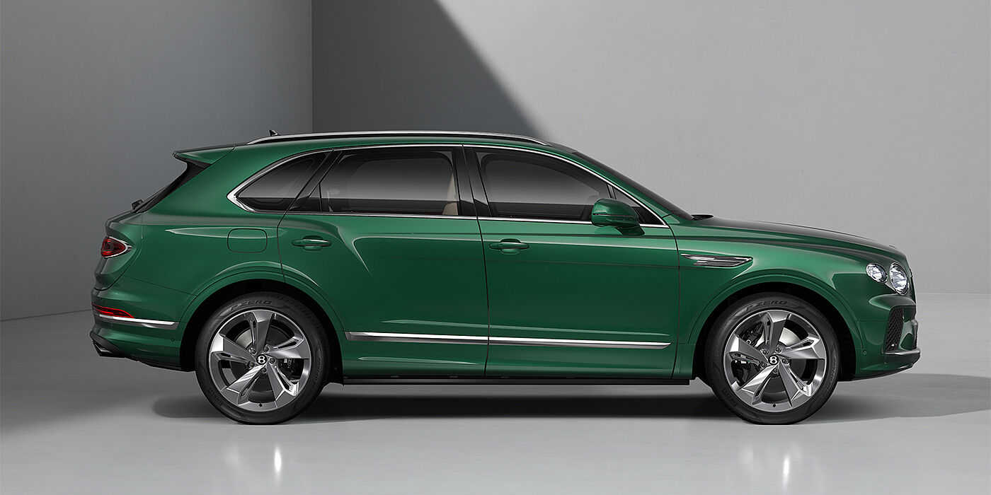 Bentley Köln Bentley Bentayga SUV in Verdant paint and 22" Five Spoke Directional Polished wheels - profile