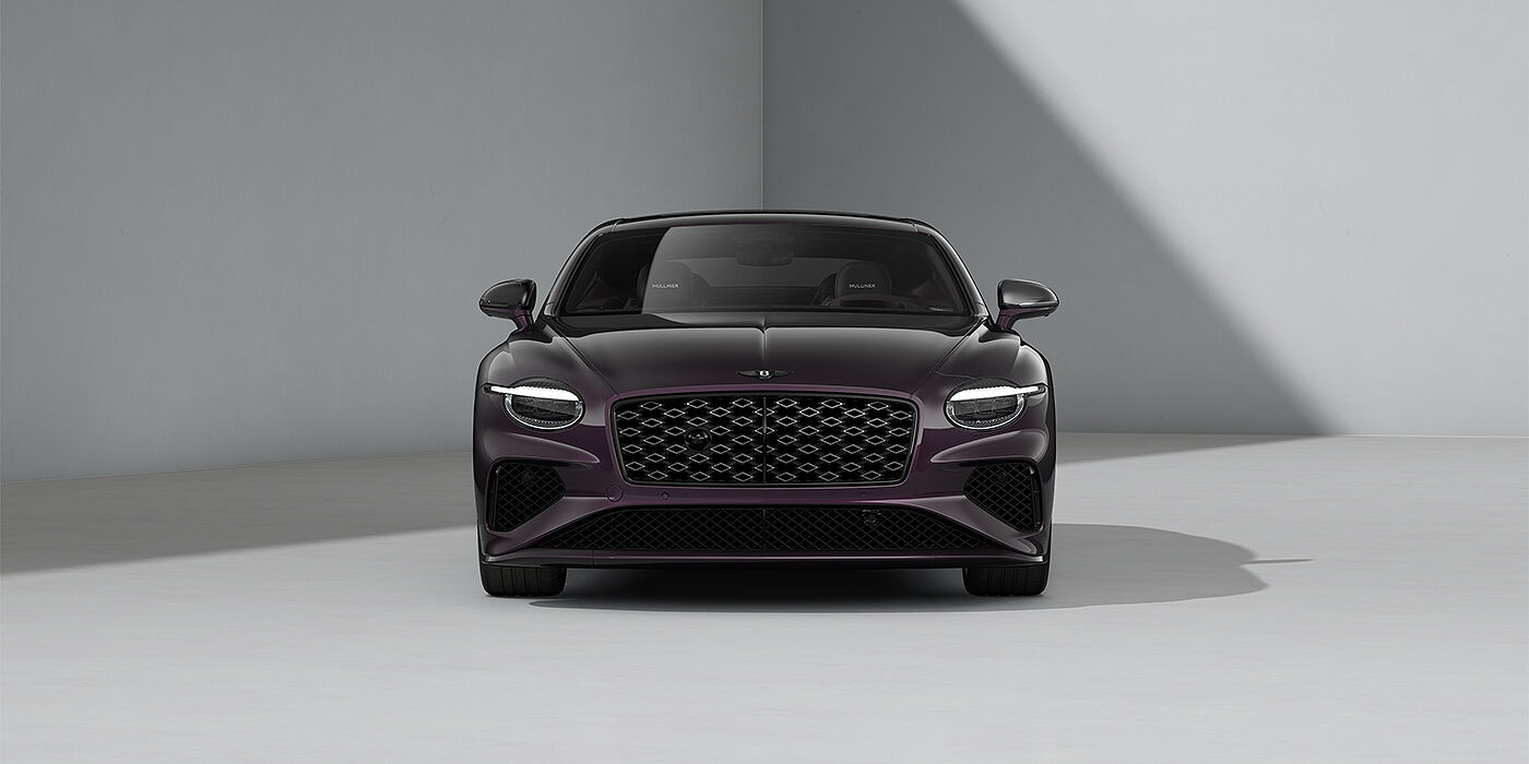 Bentley Köln Bentley Continental GT Mulliner coupe in Damson paint and 22" Mulliner wheels - full front 3/4