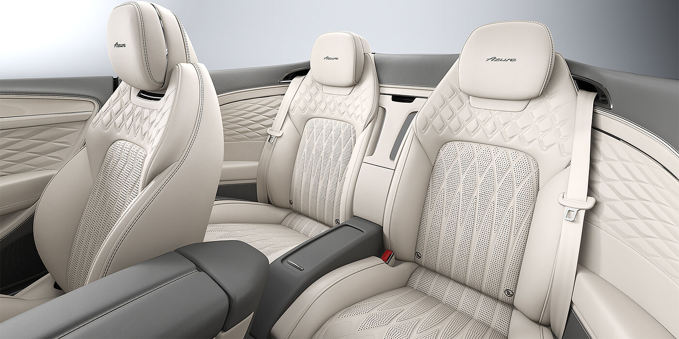 Bentley Köln Bentley Continental GTC Azure convertible rear interior in Linen and Gravity Grey hides