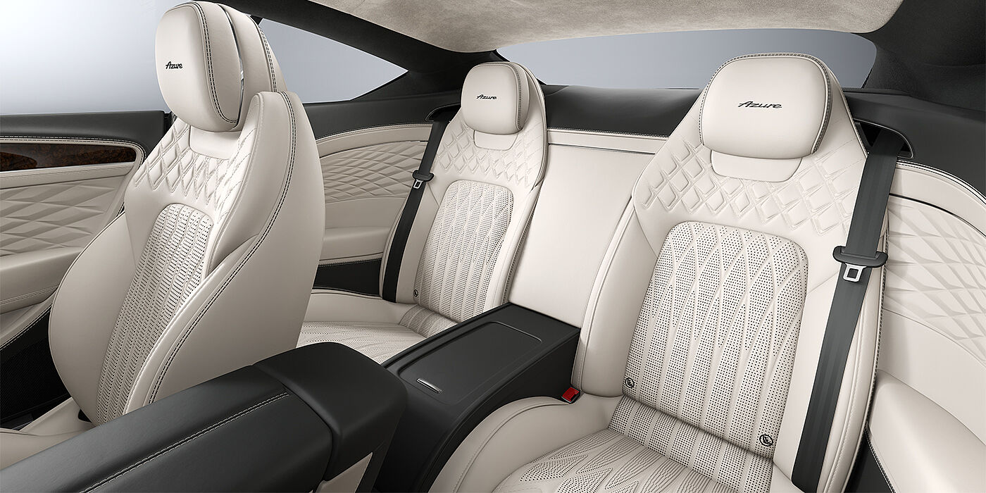 Bentley Köln Bentley Continental GT Azure coupe rear interior in Linen and Cumbrian Green hides