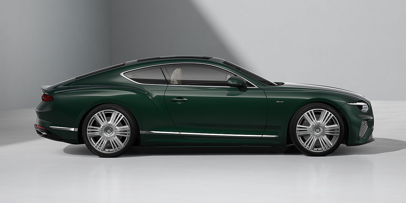 Bentley Köln Bentley Continental GT Azure coupe in Veridian paint and 22" Azure wheels - profile