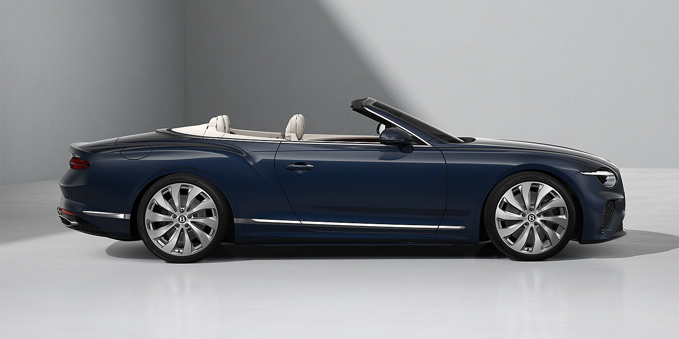 Bentley Köln Bentley Continental GTC convertible in Dark Sapphire paint and 22" Ten Spoke wheels - profile