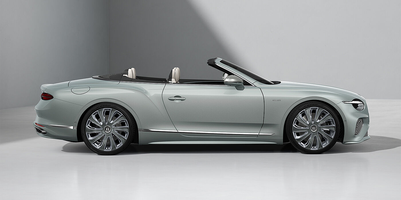Bentley Köln Bentley Continental GTC Mulliner convertible in Breeze paint and 22" Mulliner wheels - profile