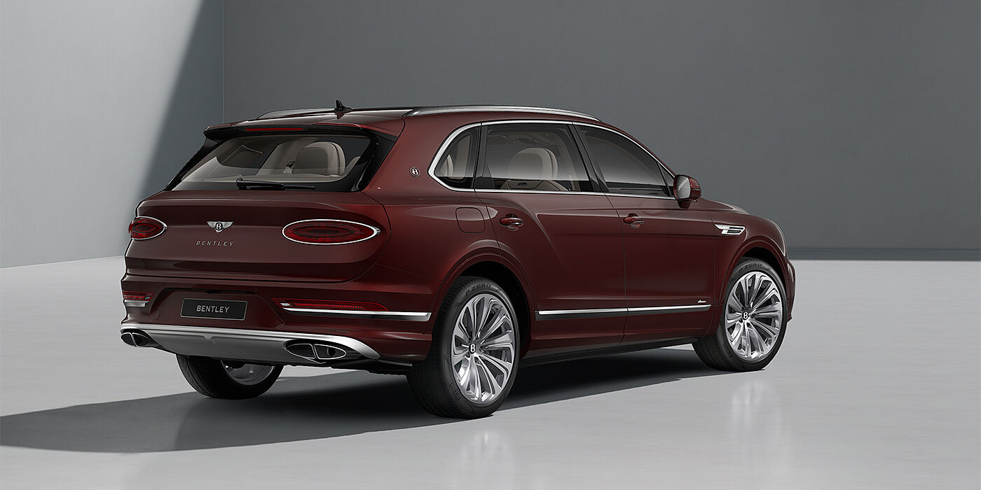 Bentley Köln Bentley Bentayga EWB Azure SUV in Cricket Ball paint and 22" Ten Spoke Polished wheels- rear ¾