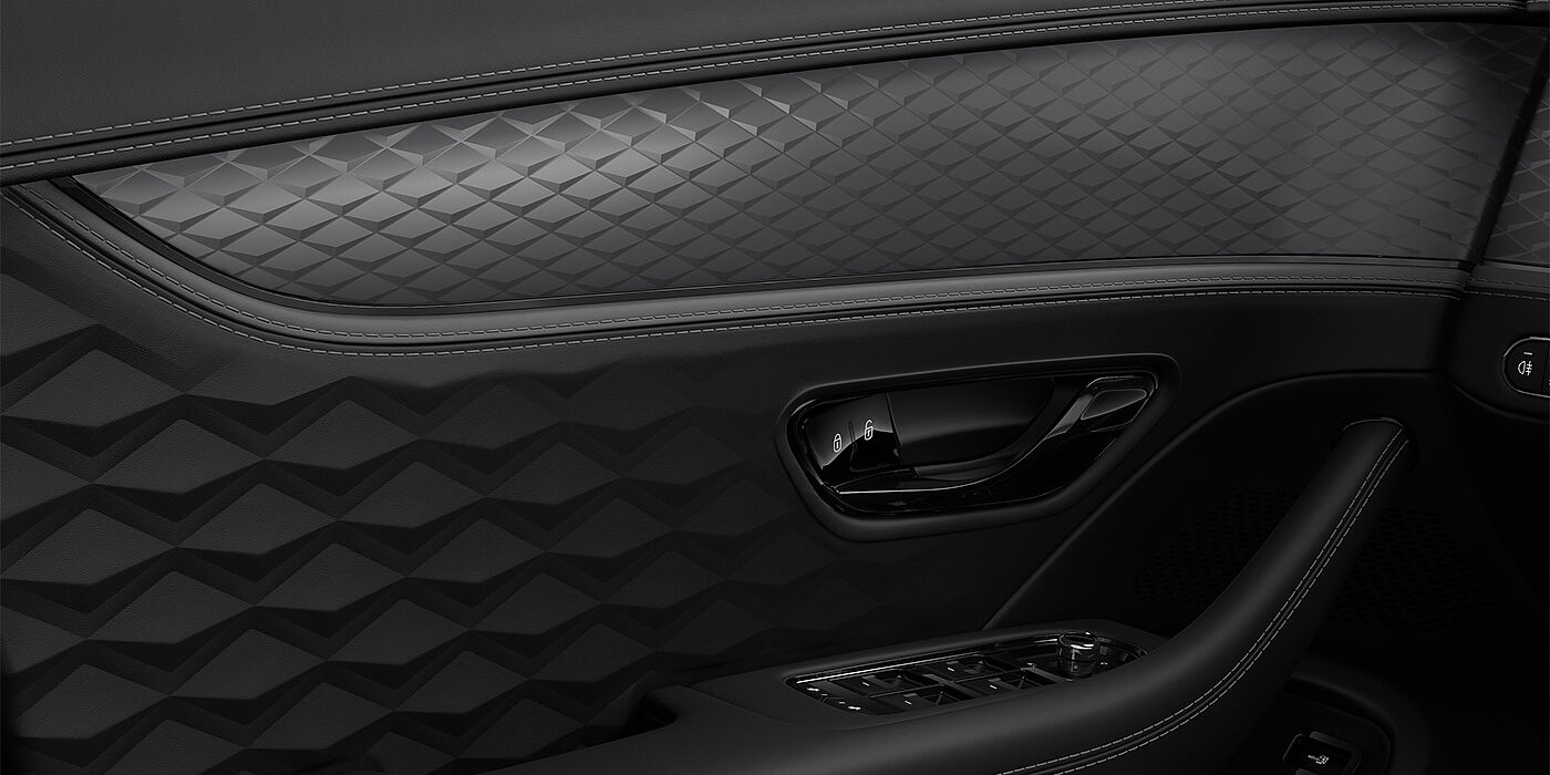 Bentley Köln New Bentley Flying Spur Speed sedan door interior in Gravity Grey and Beluga black hides