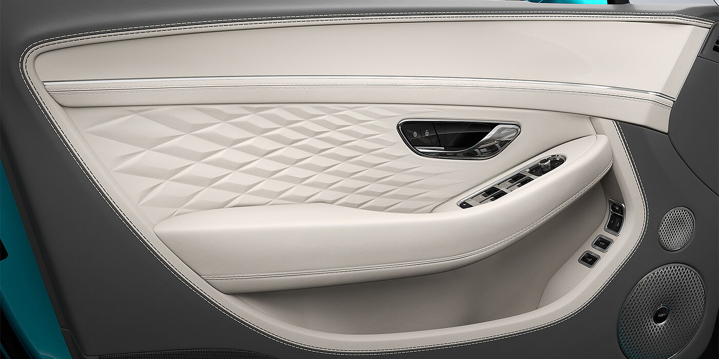 Bentley Köln Bentley Continental GTC Azure convertible door detail in Linen and Gravity Grey hides