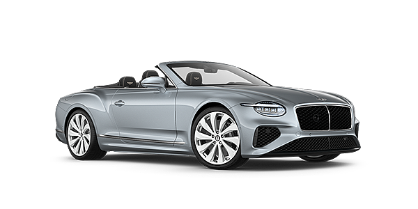 Bentley Köln New Bentley Continental GTC convertible front three quarters in Silverlake paint