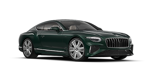 Bentley Köln Bentley Continental GT Azure coupe in Veridian paint and 22" Azure wheels - front 3/4