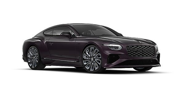 Bentley Köln Bentley Continental GT Mulliner coupe in Damson paint and 22" Mulliner wheels - front 3/4