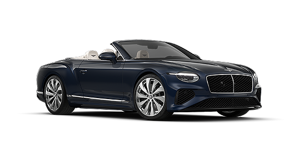 Bentley Köln Bentley Continental GTC convertible in Dark Sapphire paint and 22" Ten Spoke wheels - front 3/4