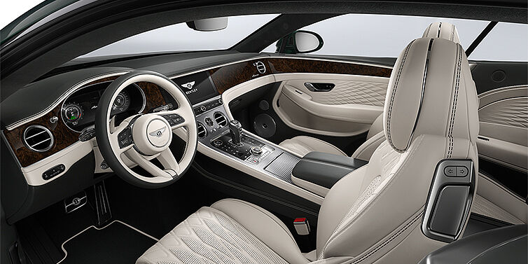 Bentley Köln Bentley Continental GT Azure coupe front interior in Linen and Cumbrian Green hides