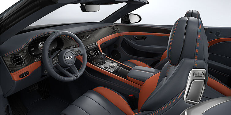 Bentley Köln Bentley Continental GTC S convertible interior in Newmarket Tan and Beluga Black hides with Carbon Fibre veneer