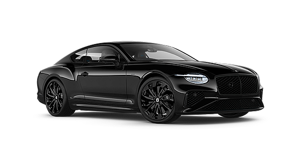 Bentley Köln Bentley Continental GT Black Edition coupe front three quarter in Onyx black paint