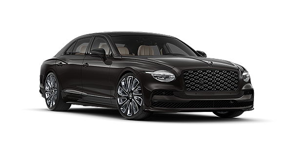 Bentley Köln New Bentley Flying Spur Mulliner sedan in Havana brown paint front 3/4 with 22" Mulliner Black Painted & Polished wheels
