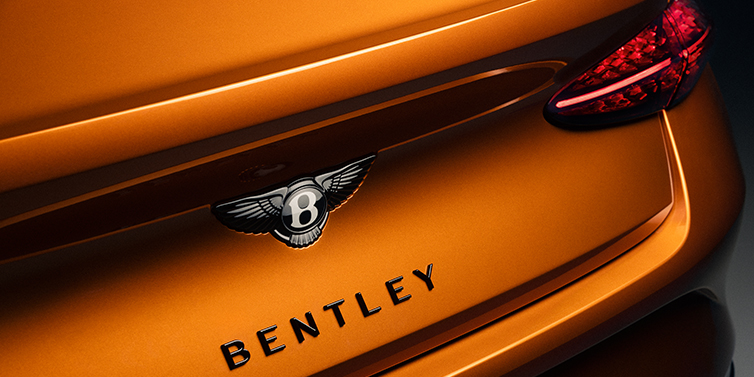 Bentley Köln Bentley Continental GTC Black Edition convertible rear boot detail with Black Bentley Wings badge