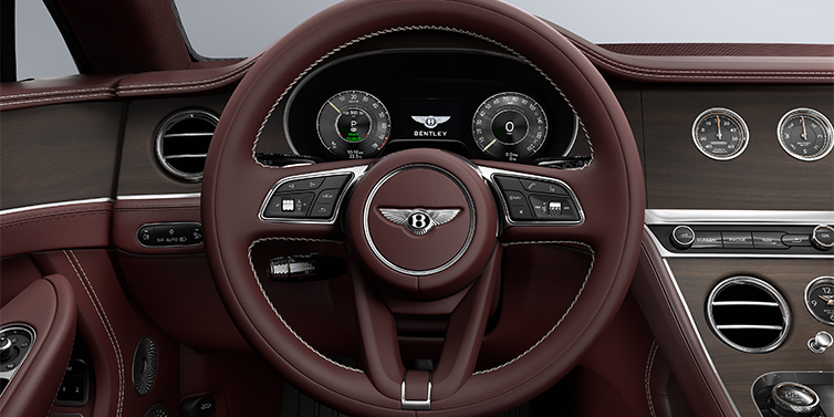 Bentley Köln Bentley Continental GT coupe steering wheel in Cricket ball hide